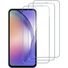 LYWHL 3Pack 삼성 갤럭시 A55A35 스크린 프로텍터 9H 경도 HD 클리어 강화유리 보호필름 5G 6.6인치 스크래치 방지 버블 케이스 친화 투명