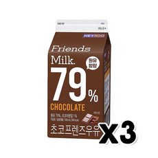 춘식이 초코우유 팩우유 500ml 3개입, 3개