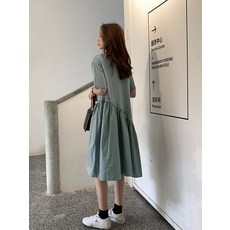 디비자라 다량의 스왓치여하 하프 루즈핏 슬림 캐주얼 스