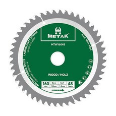 Marke METAK HM 원형 톱날 254x30mm 목재용 80개 Metabo Bosch 및 기타 브랜드와 호환 가능 목재 재료의 정밀 절단 510785, 160mm x 48T