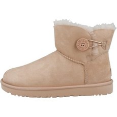 어그 UGG 여성 미니 베일리 버튼 II 부츠 앰버 라이트 9