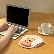 카카오프렌즈 리틀프렌즈 춘식이 쿠션 손목 보호 마우스패드, 어피치, 1개