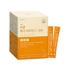 바른 메가 비타민C 영국산 분말 500mg (100포), 1박스