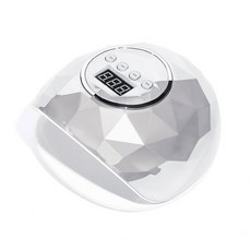 젤 폴리시 네일 드라이 컬러 미러 다이아몬드 램프 매니큐어 타이머 LCD 디스플레이 스마트 아트 도구 86W 고출력, [03] 은, [01] US Plug 100-110V, 1개