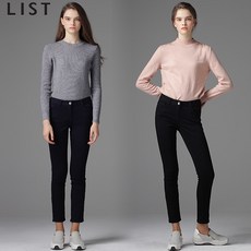 리스트 리스트(LIST) 완벽한핏 베이직 코튼 안감기모 슬림진 팬츠 (택가격:118000원)