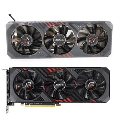 ASROCK-AMD Radeon RX 5600 XT 팬텀 게임 D3 6G OC 그래픽 카드 냉각용 히트싱크 쿨러 팬 교체, [01] 없음 RGB, [01] Black, 1개