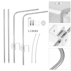 어항조명 수족관led조명 어항 조명 행거 알루미늄 합금 랙 조절식 금속 스탠드 램프 LED 수족관 걸이 브래, [01] Silver