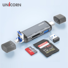 유니콘 OTG멀티카드리더기 A타입/C타입/IOS 8핀 USB3.1포트지원 XC-3000M, 상세페이지 참조, 상세페이지 참조