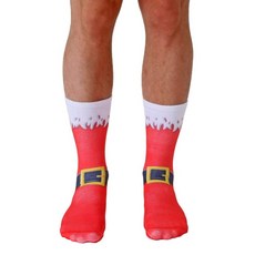 Living Royal Unisex Santa Boots Crew Socks Fun Des Living Royal 남녀공용 산타 부츠 크루 양말 재미있는 디자인 3D 프린트 다채