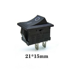 SPST 블랙 보트 스위치 스냅인 온 오프 로커 21*15mm 구리 피트 KCD1 2 핀 250V 3A 개/로트, 20개