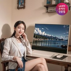 [한컴오피스증정] LG전자 일체형PC 27V70Q-GA70K 27인치 12세대 i7 QHD 컴퓨터 데스크탑 올인원PC win11