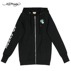 EDHARDY 봄계절 여성 트렌드 스타일리시 와이드 루즈핏 스트릿 자수후드