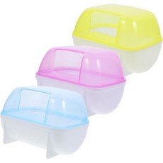 Kisangel 햄스터 목욕통 화장실 키산겔 3pcs 반려동물 욕조 작은 액세서리 목욕 그릇 모래 쥐 은신처 동굴 목욕실 방 배변기 Q1623131, 3개