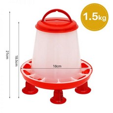 모이통 물주기 사계절용 가금류 자동 닭 물통 1.5kg 피더 배럴 메추라기 마시는 농장 닭장 물 공급 3L, 1개