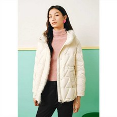 밍크퍼 후디 코트 여성용 아우터 구스다운 패딩 심플 디자인 퍼 카라 후드 점퍼 캐주얼