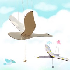 집콕놀이 새 모빌 만들기 키트 미술 수업 어린이집미술재료, 1개