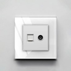 EU UK RU 표준 USB 단일 소켓 1 갱 1 웨이 화이트 센서 벽 조명 POWER LOGIC 이중 소켓 콘센트, 11 Computer TV, 01 White