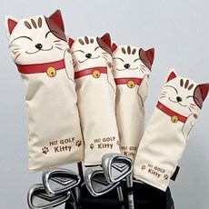 고양이 골프채커버 귀여운 행운 고양이 Golf Club Cover 아이언 퍼터 헤드커버, 유틸커버-MSAQ03