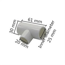 호환 PVC 감소 티 커넥터 3 방향 파이프 감속기 어댑터 정원 과수원 온실 관개 조인트 DIY 선반 피팅 20 m 25 32 40m, [06] 25-20mm White Tee