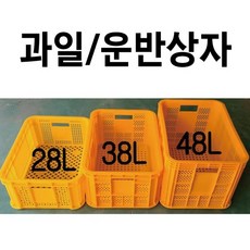 과일상자 플라스틱박스 과일박스 농산물박스 운반상자 플라스틱상자, 5) 대(48L) 녹색, 1개