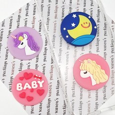 펀스토리 데코덴재료 슬라임 파츠 데코덴파츠 지비츠 동그리 고무파츠 데코파츠, 달