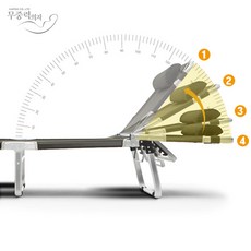 무중력침대 간병침대의갑-각도조절 접이식 침대(카키컬러), 1개