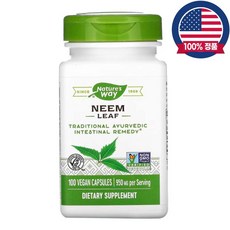 네이쳐스웨이 멀구슬나무 님잎 NeemLeaf 475mg 100식물성캡슐, 100개, 1개