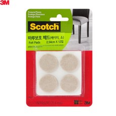 3M 스카치 마루보호 패드 사각 소형 16입, 3개