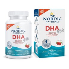 Nordic Naturals DHA Xtra 노르딕 네츄럴스 고강도 1660mg 오메가3 포뮬러 뇌 신경게 지원 DHA 90정, 1개