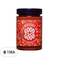 굿굿 저칼로리 스테비아 딸기잼, 330g, 15개