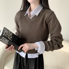 봄 체리핑크니트