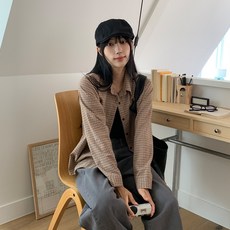 로그데이 제마느 카라넥 올드 빈티지 체크 남방