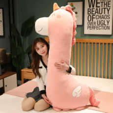 바디필로우 대쿠션 등쿠션 롱 쿠션 탈부착 세탁 가능 여성 잠자리 침실 침대 옆 베개 남성용, 핑크유니콘