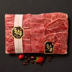 1++ 투쁠 No.9 최고등급 마장동 투뿔 한우 선물세트 구이용 새우등심 포함 1kg, 1개