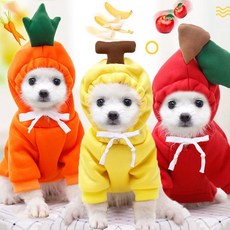 펫담 과일 야채 후드 티셔츠 코스프레 강아지옷, 당근