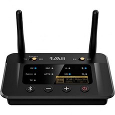 통신 전자 장비 1Mi B03Pro 블루투스 5.0 가정용 스테레오 TV용 송신기 수신기 오디오 애호가 ESS DAC 및 AptX HD/저지연 장거리 광학 RCA AUX 3., Black1