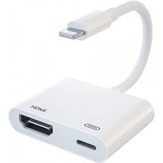 [Apple MFi 인증] Lightning-HDMI Lightning-1080P 오디오 디지털 AV 어댑터 iPhone 11 / XS /, 단일상품