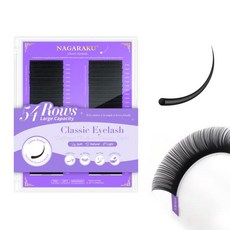 NAGARAKU54 줄 대용량 클래식 속눈썹 안정적인 컬 메이지 볼륨 속눈썹 Mix7-15mm 가짜 속눈썹 연장, 01 C, 06 0.15mm, 01 7-15MIX, 1개