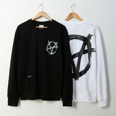 TOKIBA 토키바 아나키 마크 오버핏 맨투맨 스웨트셔츠 빅사이즈 L~XXXL