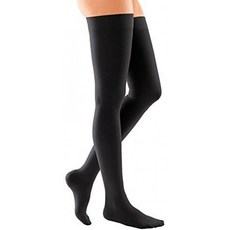 medi Duomed Soft (BS CCL 1) 실리콘 스타킹을 사용한 압축 스타킹 허벅지 길이 Closed Toe Black X Larg