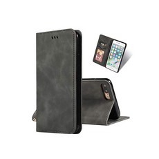 Eguoer iPhone 7 Plus 케이스 수첩 형 지갑 카드 수납 수평 기능 자석 충전 대응 고급 PU 가죽 TPU 8 전면 보호 경량 충격 방지 지문