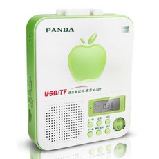 라디오 PANDA/F-327반복플레이어 테이프 u판 mp3영어 학습 전환녹음 플레이어 수신, T02-그린색