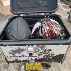 (관부가세포함) 오토바이 탑박스 Haojue USR125 motorcycle box tail box rear preparation box aluminum alloy back box thicke-632561884957, 65 리터 흰색 스티커 버전 꼬리 상자 (수집 플러스
