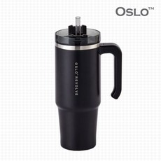 오슬로 리볼브 핸들형 텀블러, 블랙, 900ml, 1개