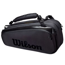 윌슨 Wilson 슈퍼투어 프로스태프 테니스 가방 라켓가방 백팩 6/9팩 숄더백 대용량 프로 배드민턴 가방 남녀, 블랙