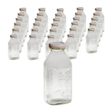 델몬트 쥬스 사각 유리병 핑크, 300ml, 20개