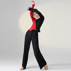 Maxinsk 여성 현대 무용복 세트 슬림핏 무용 연습복 우아한 댄스복