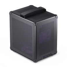 가성비 JONSBO PC C타입 ATX 전원용 미니 케이스 휴대용 데스크탑 메쉬 섀시 컴퓨터 200-255mm 그래픽 카드, C6 Handle Black, 02 Black C6 Handle