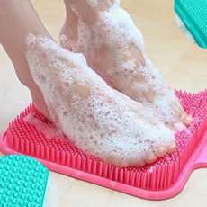풋케어 욕실지압 큐브 발바닥 브러쉬 패드, 양반세족매트