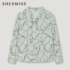 [백화점매장 정품출고] 쉬즈미스 체인 프린팅 블라우스 SWWBLN31030